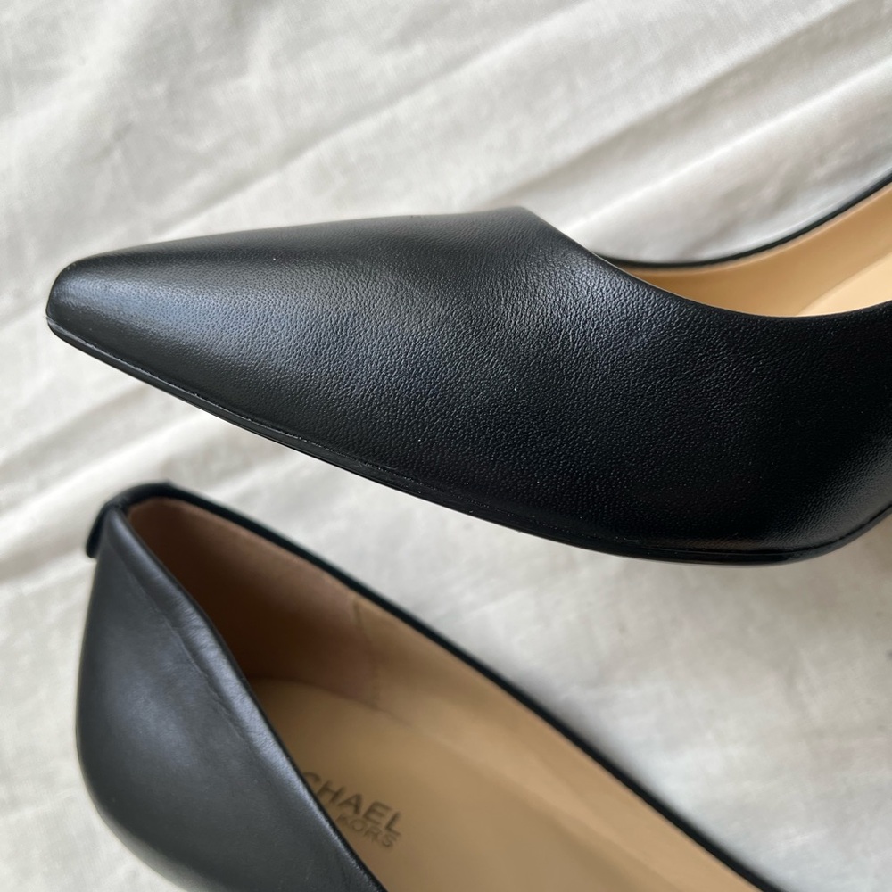 MICHAEL by Michael Kors Black Leather Heels - Picture 12 of 16